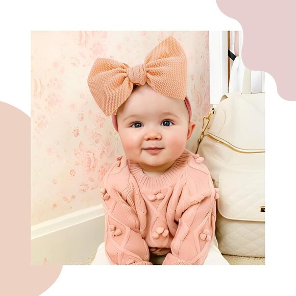 Baby Headbands Handmade Nylon with Hair Bows for Newborns and Kids main image 6